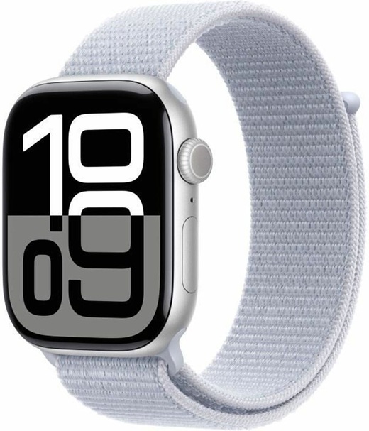 APPLE WATCH SERIES 10 46MM SILVER ALUMINIUM BLUE CLOUD SPORT LOOP GPS  EU